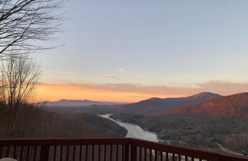 Lake Lure House | Sunset Retreat - Big Deck, Mountain & Lake Lure Views!