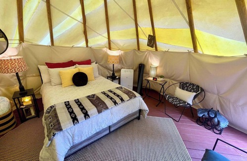 Farmers Resort | The Mane Attraction Teepee at The Edge—Riverfront Glamping in Salt Lick, KY