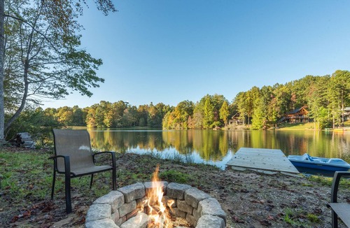 Brevard House | Treetop Lakehouse with Mountain Views Canoe Kayaks Fireplaces Bunk Room