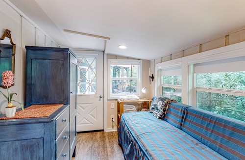 Newland Cottage | Unique home with enclosed yard, grill, covered porches and firepit