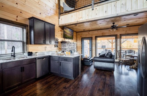 Chalet Village North Cabin | Views + Hot Tub + Game Room | 3 King Suites