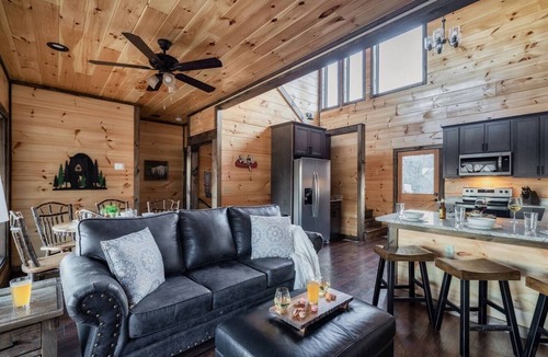 Chalet Village North Cabin | Views + Hot Tub + Game Room | 3 King Suites