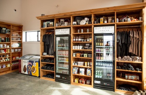 Coos Bay Cabin | Waterfront Drift Cabin - Our Drift cabin is light and airy with a spacious living room. Private bedroom with King bed, living room has large sofa sleeper. Sleeps 4.
