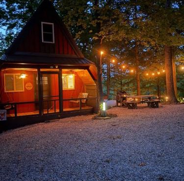 A-Frame Hot Tub Cave Run Red River Gorge