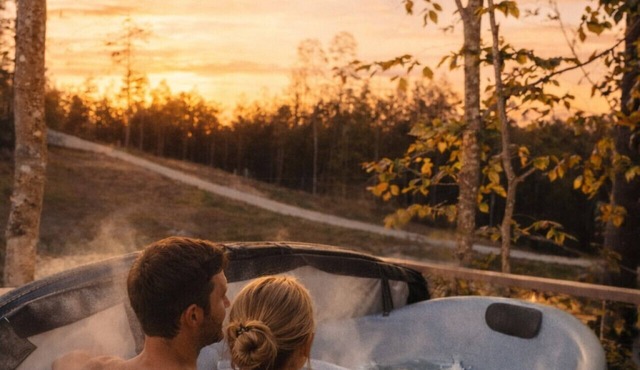 Cozy Luxury Cabin for Two on Pond w/Hot Tub, Fire Pit & Game Room – 20 Mins to Red River Gorge