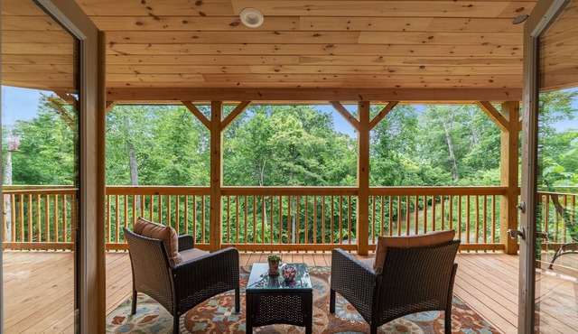 Gorgeous CABIN! Huge Deck, Mountain Views,12 min to Dwtn AVL!
