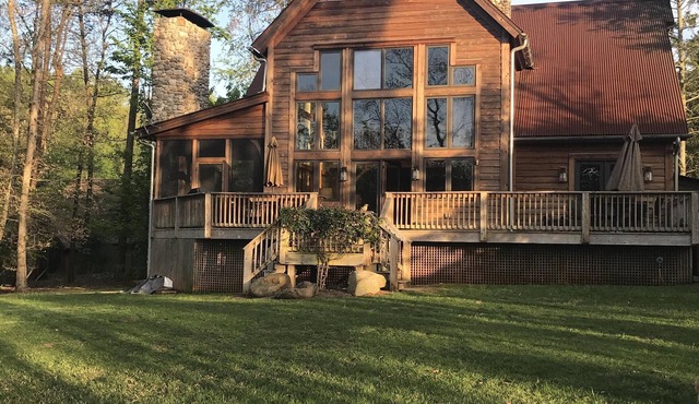 Home on the shores of Lake James in Gated Arbors Community