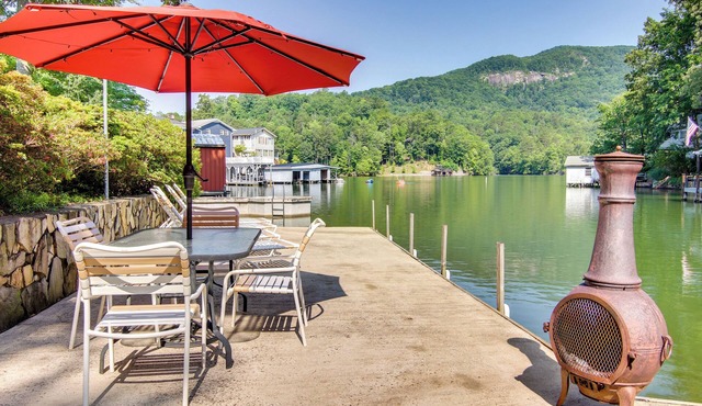Lake Lure Getaway w/Docks & Scenic Views!