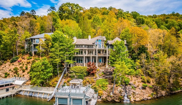 Parabulls Point | Private Dock, Lakefront Deck, 75 Water Slide, Hot Tub