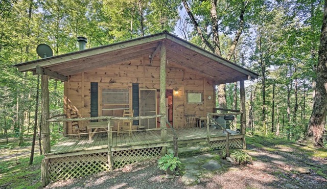 Pisgah Forest 'The Oak' Cabin w/Deck by Creek