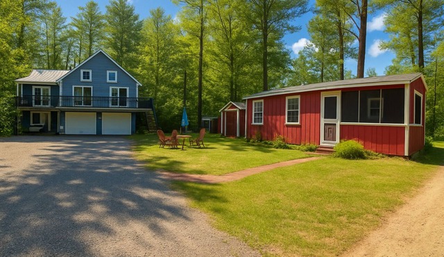 Spacious TWO Units, 6-bedroom estate on beautiful Bonny Eagle Pond