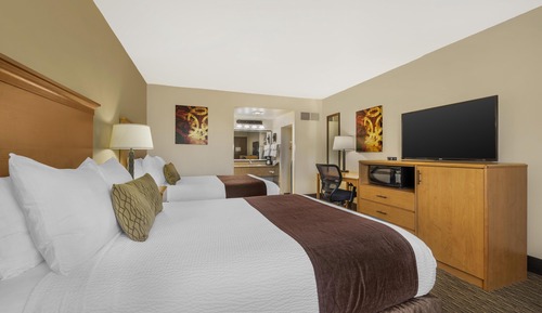 Standard Room, 2 Queen Beds, Non Smoking, Refrigerator & Microwave