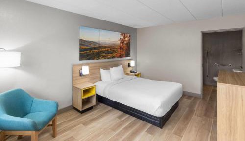 1 Queen Bed, Mobility Accessible Room, Bathtub w/ Grab Bars, Non-Smoking